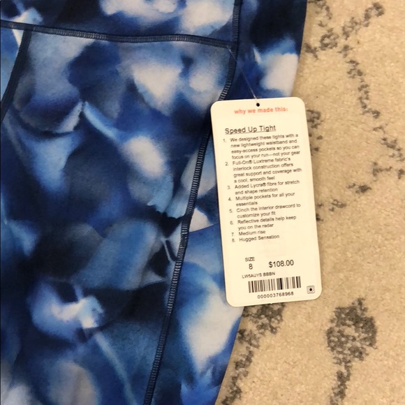 Speed up Lululemon blue and white leggings - Picture 2 of 7